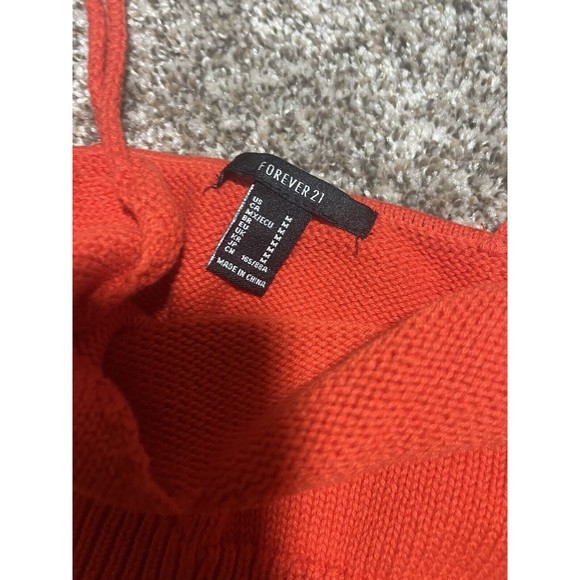 Two Forever 21 Cropped Knit Sweater Tank Tops Orange And Yellow. Size Medium. - Picture 6 of 11